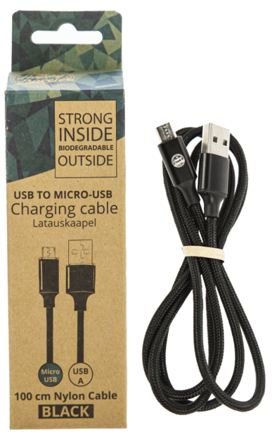 USB-A til Micro USB Nylon Laderkabel - Kabler og adaptere for smartenheter - 6430034968870 - 2