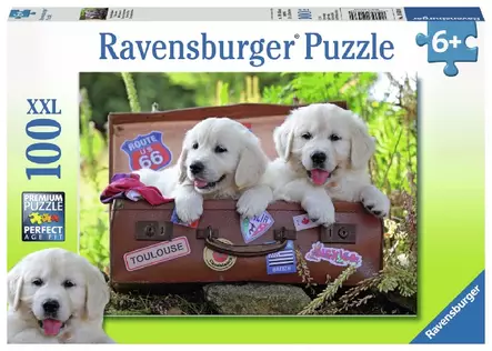 Palapeli Travelling pups - 100 palan palapelit - 4005556105380 - 1