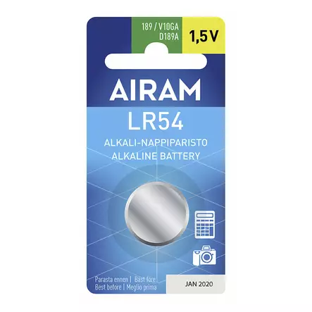 Airam LR54/189 Alkali-nappiparisto - Paristot - 6435200138040 - 1