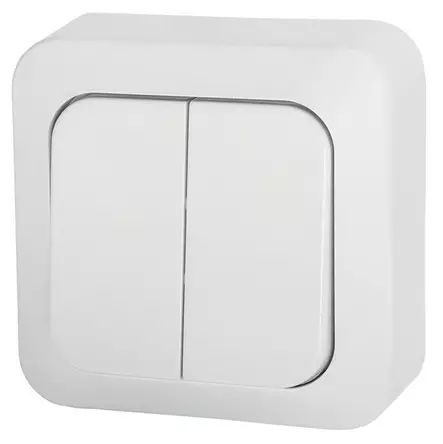 Kytkin 2-osainen kruunu valkoinen - Sähkökytkimet - 6435200204370 - 1