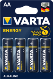 Varta energy alkaline AA 4pack - Paristot - 4008496626410 - 1