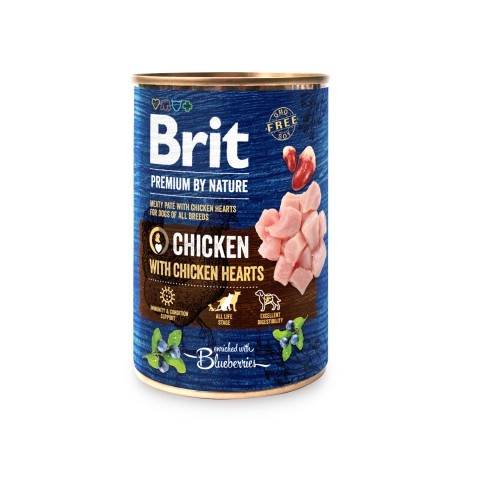 Brit Premium by Nature Kylling-Hjerte 400g - Hundemat - 8595602561780 - 1