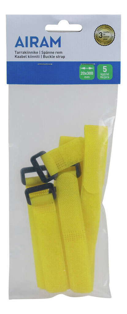 Tarrakiinnike 20 x 300mm 5 kpl/pussi - Sähköjohtokiinnikkeet - 6435200204660 - 1