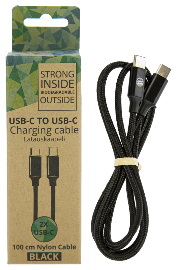 USB-C til USB-C Nylon - Kabler og adaptere for smartenheter - 6430034968900 - 1