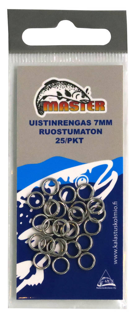 Uistinrengas 8 mm Ruostumaton 25 kpl - Lukot, leikarit, perukkeet, koukut - 6416473140480 - 1