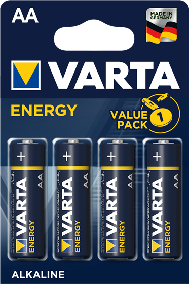 Varta energy alkaline AA 4pack - Paristot - 4008496626410 - 1