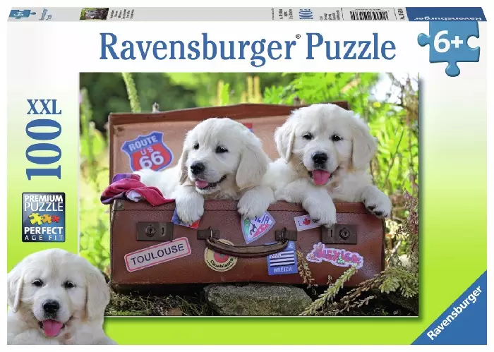 Palapeli Travelling pups - 100 palan palapelit - 4005556105380 - 1