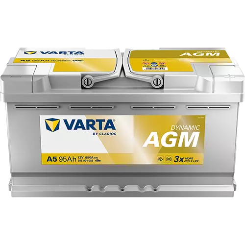 Käynnistysakku AGM 95Ah Varta A5 - Auton akut - 4016987167250 - 1