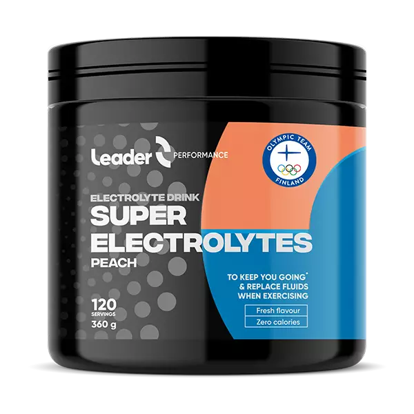 Elektrolyyttijuomajauhe Leader Performance Super Electrolytes Persikan maku - Kosttilskudd - 6430080441990 - 1