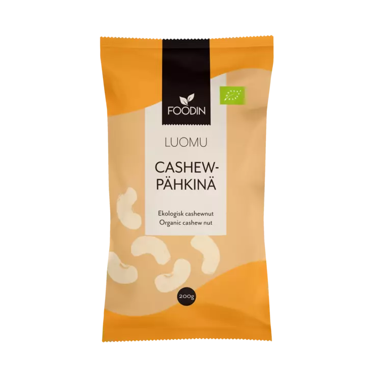 Foodin cashewpähkinä luomu - Pähkinät ja luonnonmakeiset - 6430055215540 - 1