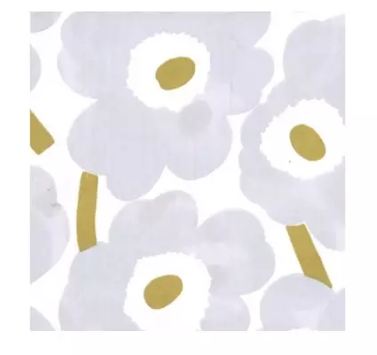 Marimekko Unikko lautasliina Valkohopea - Kertakäyttökattaus - 686423680960 - 1