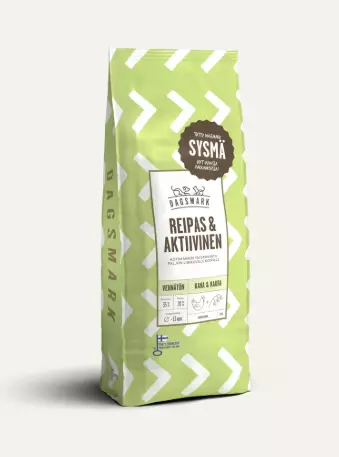 Vehnätön koiran kuivaruoka Reipas & Aktiivinen - Koiran kuivaruoka - 6430066383900 - 1