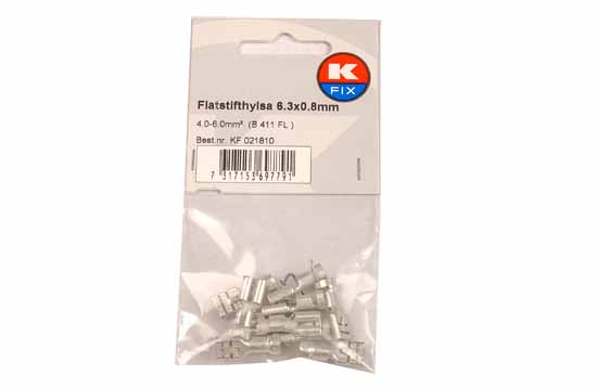Laattaliitin 6.3x0.8mm, 4.0-6.0mm² - Auton liittimet ja sähköjohdot - 7317153697791 - 1