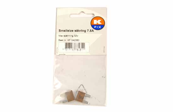 Mini flatsikring 7.5A 2stk - Bil sikringer - 7317153784811 - 1