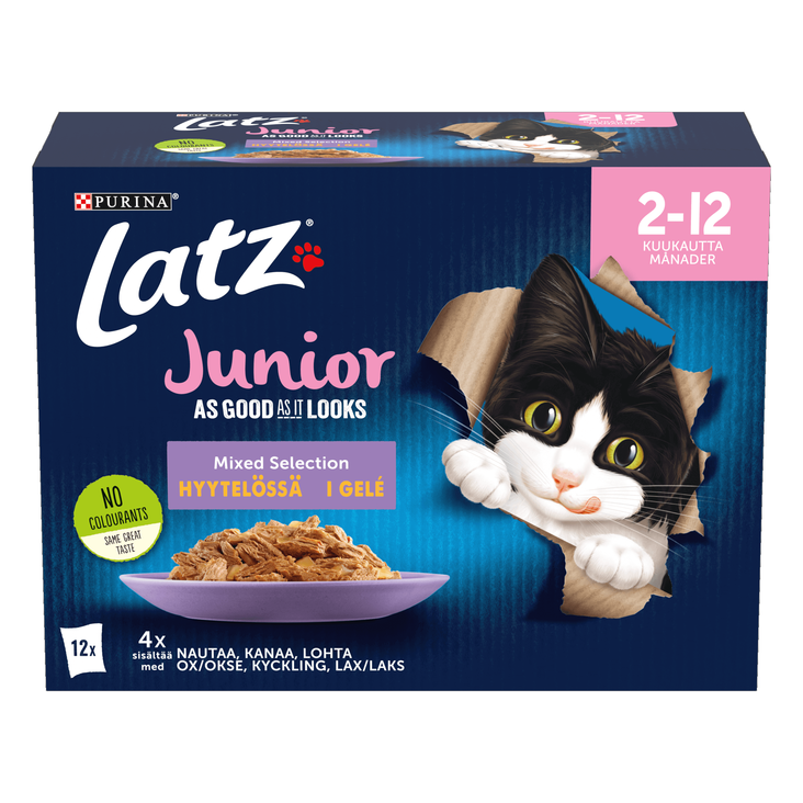 Latz As Good As It Looks Junior Mixed Selection hyytelössä - Våtfôr til katt - 8445290599131 - 1