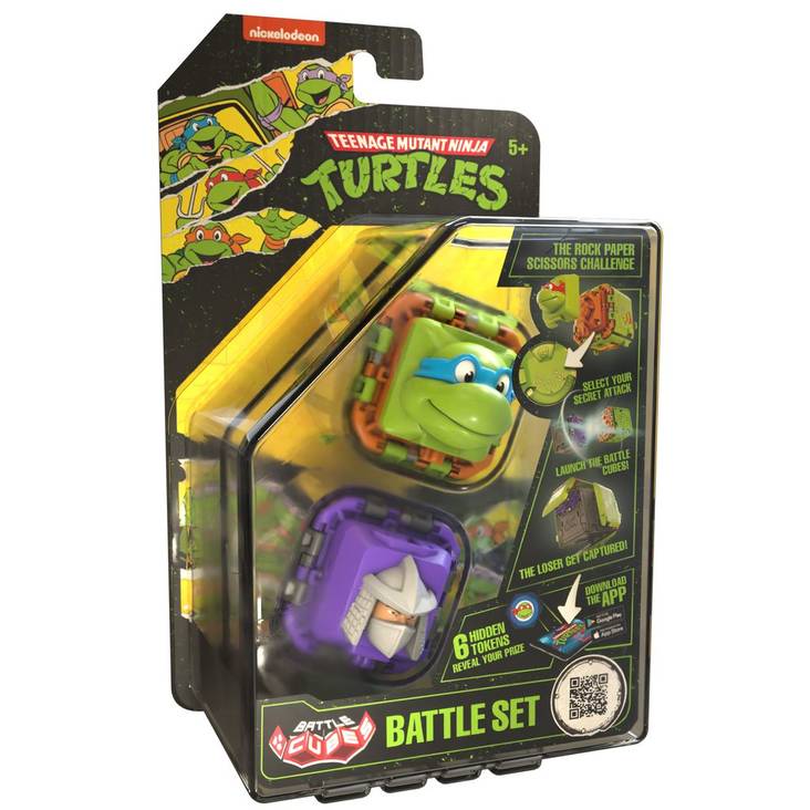 Ninja Turtles Leonardo taistelukuutio 2pack - Leikkiammukset - 8411936720931 - 1