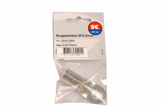Ring-kabelsko M10 (10.5mm) 70mm² - Bilkontakter og elektriske ledninger - 7317153790911 - 1