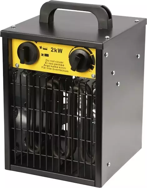 Rakennuspuhallin 2Kw 3-tehoa 230V - Sähkölämmittimet ja lämpöpatterit - 6413821760321 - 1