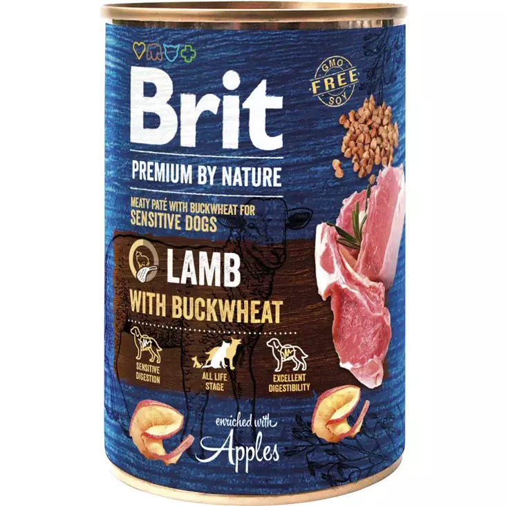 Lammas-tattaripatee koirille Brit Premium by Nature 400g - Koiran einesruoka - 8595602561841 - 1