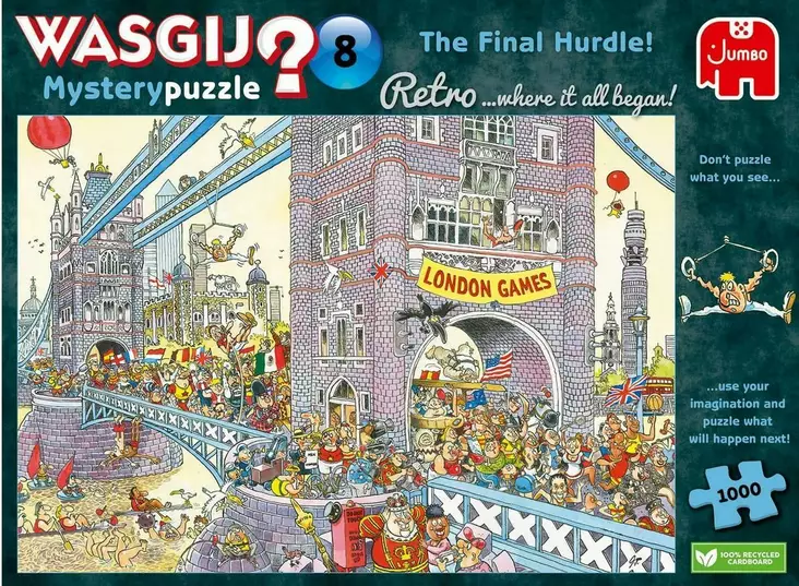 Palapeli Wasgij Retro Mystery 8 The Final Hurtle! - 1000 palan palapelit - 8710126018521 - 1