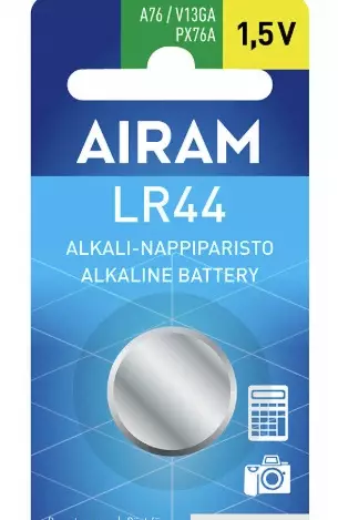 Airam LR44 Nappiparisto alkali 1,5V - Paristot - 6435200138071 - 1
