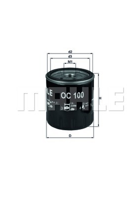 Öljynsuodatin OC100 - Auton öljynsuodattimet - 4009026027011 - 1