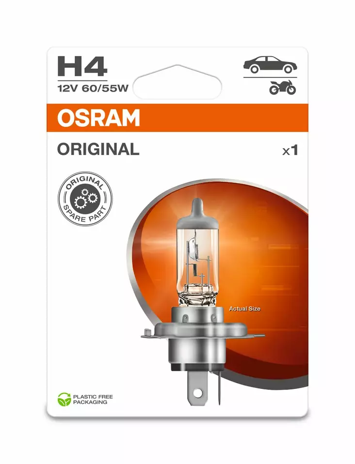 Osram H4 pære original 60/55w - Bilpærer - 4062172395601 - 1
