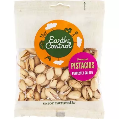 Paahdettu Pistaasipähkinä Earth Control 80g - Pähkinät ja luonnonmakeiset - 5706779056471 - 1
