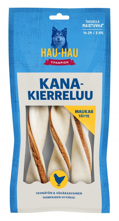 HHC Kanakierrelu M 14cm, 3kpl - Koiran makupalat ja kuivatut herkut - 6430076893772 - 1