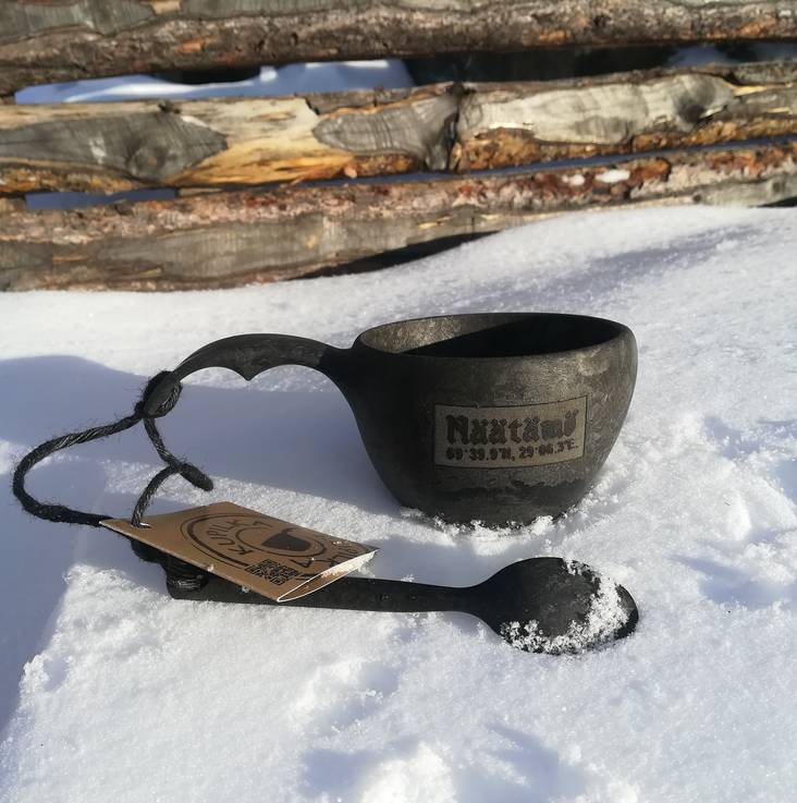 Näätämö eräjuoma-astia + lusikka - Näätämö retkeily tuotteet - 6430014971142 - 1