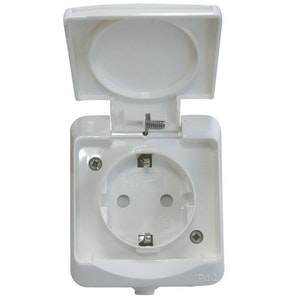 Opal stikkontakt overflate 1-o IP44 - Elektriske bokser - 6413821240762 - 1