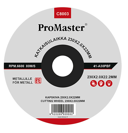 Kappeskive 230 x 2.0 x 22mm STÅL - Skiver - 6420286009902 - 1