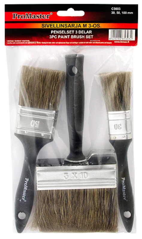 Malepenselsett 3 stk - Malerkoster og ruller - 6420286856032 - 1