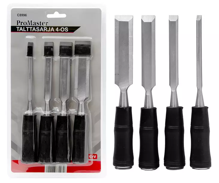 Meiselssett 4-deler - Hammer, slegger og økser - 6420286889962 - 1