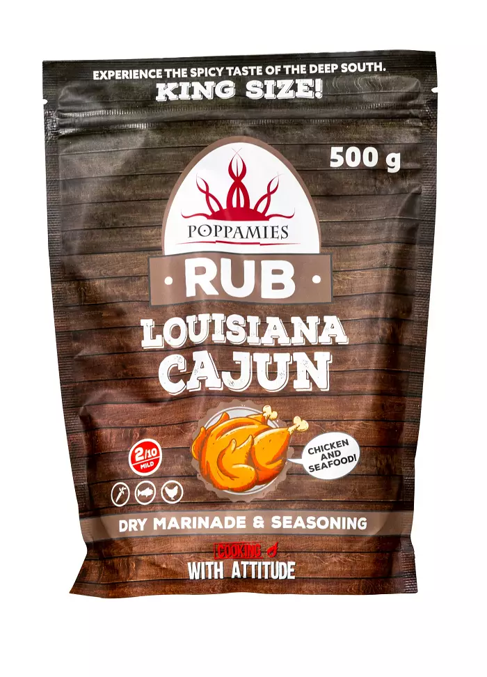 Kuivamausetseos Poppamies Louisiana Cajun Rub 500g - Mausteet - 6430034017752 - 1