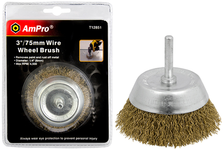 Kuppipyöröpuhdistaja 6mm / 75mm - Muut hiomatarvikkeet - 795609128513 - 1