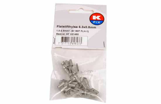 Laattaliitin 6.3x0.8mm, 1.0-2.5mm² - Auton liittimet ja sähköjohdot - 7317153698033 - 1