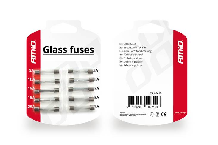 Lasisulakelajitelma 6x32mm 10kpl - Auton sulakkeet - 5903293022153 - 1