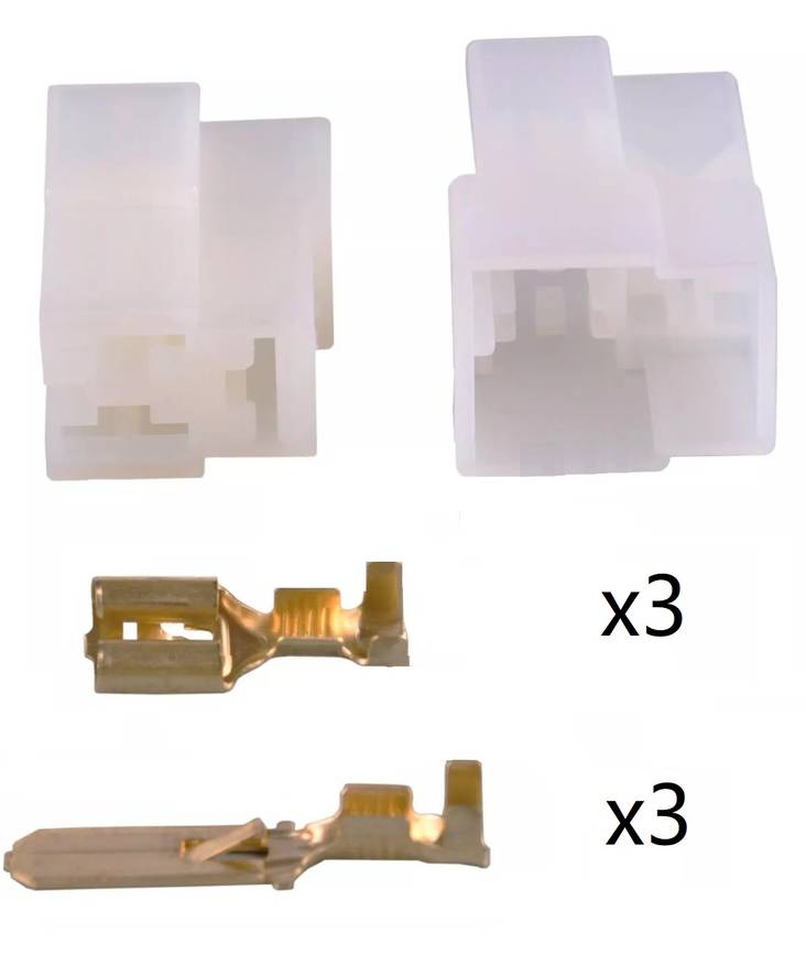 Liitinrasiasarja 3-napainen - Auton liittimet ja sähköjohdot - 6430065859963 - 1