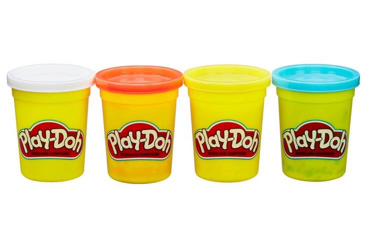 Play-Doh modellermasse 4 farger - Plasteliner og sand - 5010994947033 - 2
