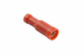 Pyöröliitin 4mm punainen - Auton liittimet ja sähköjohdot - 7317153657283 - 1