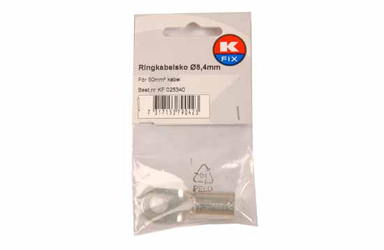 Dekkstøvel M8 (8.4mm) 50mm² - Bilkontakter og elektriske ledninger - 7317153790423 - 1