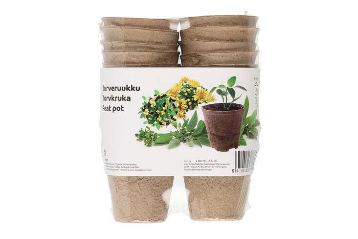 Turveruukku pyöreä 26kpl - Istutustarvikkeet - 6410412387783 - 1