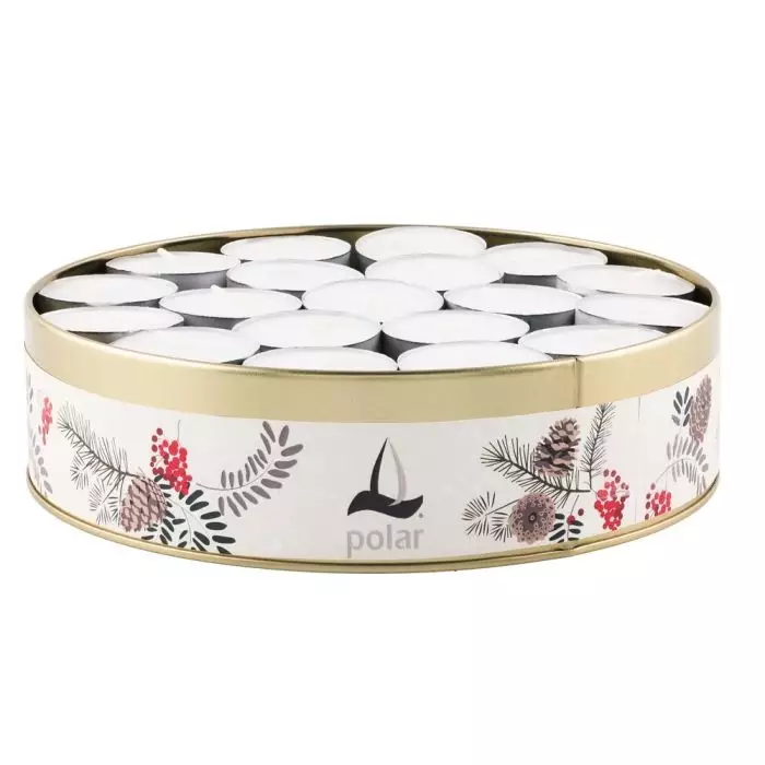 Lämpökynttilä 4h metallirasiassa Polar - Kynttilät ja lyhdyt - 6410416481043 - 1