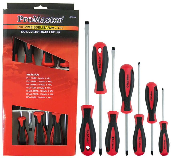Skrujernsett 7 deler - Skruveredskaper - 6420286835563 - 1
