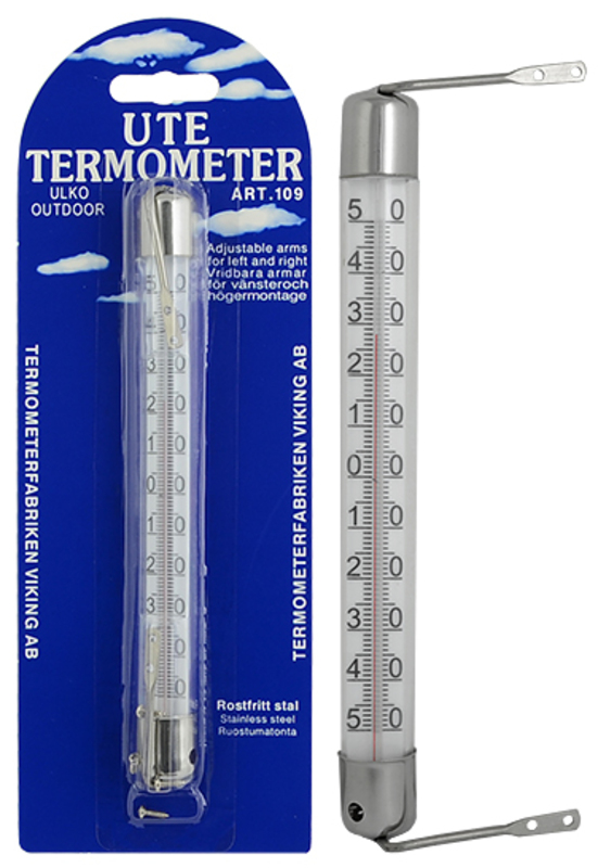 Ulkolämpömittari lasiputkella - Ulkolämpömittarit - 7316040001093 - 1