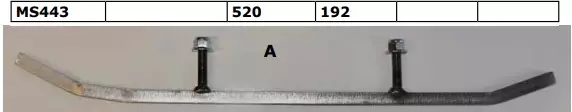 Ohjainrautapari ADJ - Kelkan ohjauskiskot - MS443 - 1