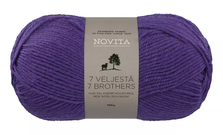 Lanka 7 Veljestä 100g Novita - Novita 7 Veljestä langat - 6412618204413 - 1