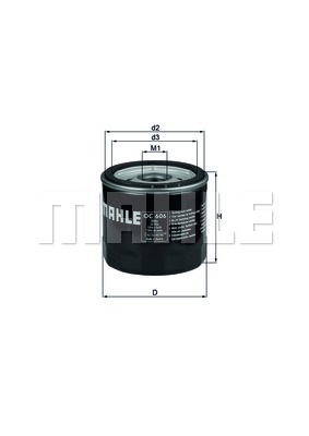 Olje filter OC606 - Biloljefiltre - 4009026718643 - 1