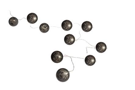 Finnlumor Puuvillapallot Musta 10led 6cm Muuntajalla - Sisävalosarjat - 6410412858894 - 2